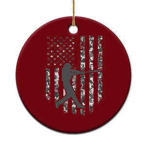 Camo US Flag Baseball Player Ceramic Ornament Retro Camouflage American Flag Patriotic TS10 1pc Red Print Your Wear