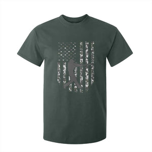 Camo US Flag Baseball Player T Shirt For Kid Retro Camouflage American Flag Patriotic TS10 Dark Forest Green Print Your Wear