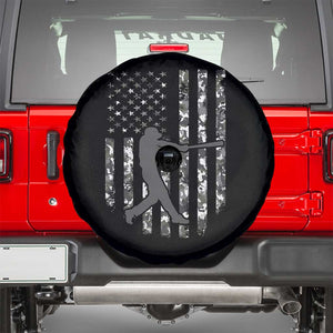 Camo US Flag Baseball Player Spare Tire Cover Retro Camouflage American Flag Patriotic TS10 Black Print Your Wear