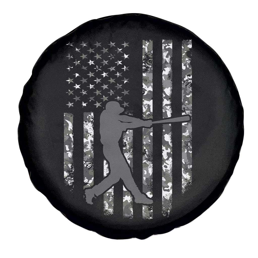 Camo US Flag Baseball Player Spare Tire Cover Retro Camouflage American Flag Patriotic TS10 Print Your Wear