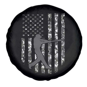 Camo US Flag Baseball Player Spare Tire Cover Retro Camouflage American Flag Patriotic TS10 Print Your Wear