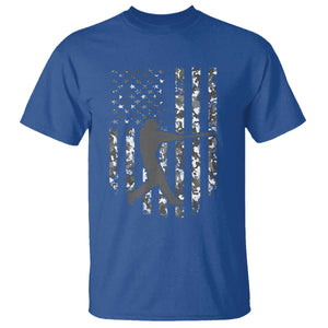 Camo US Flag Baseball Player T Shirt Retro Camouflage American Flag Patriotic TS10 Royal Blue Print Your Wear