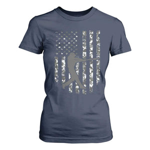 Camo US Flag Baseball Player T Shirt For Women Retro Camouflage American Flag Patriotic TS10 Navy Print Your Wear