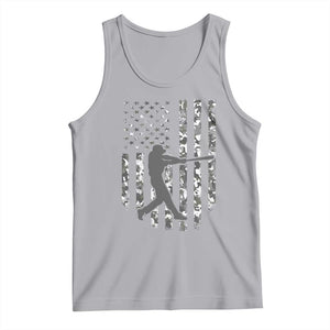 Camo US Flag Baseball Player Tank Top Retro Camouflage American Flag Patriotic TS10 Athletic Heather Print Your Wear