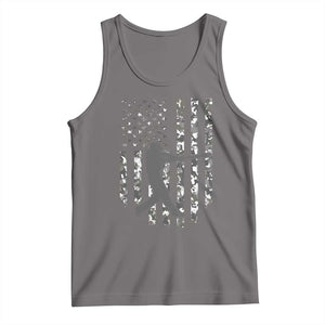 Camo US Flag Baseball Player Tank Top Retro Camouflage American Flag Patriotic TS10 Deep Heather Print Your Wear