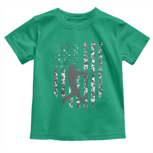 Camo US Flag Baseball Player Toddler T Shirt Retro Camouflage American Flag Patriotic TS10 Irish Green Print Your Wear