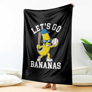 Funny Banana Throw Blanket Lets Go Bananas TS10 Print Your Wear