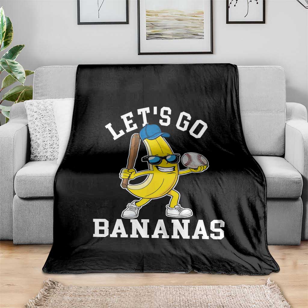 Funny Banana Throw Blanket Lets Go Bananas TS10 Print Your Wear