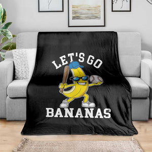 Funny Banana Throw Blanket Lets Go Bananas TS10 Print Your Wear