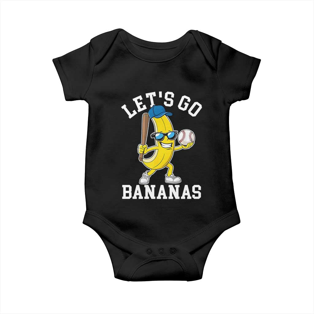 Funny Banana Baby Onesie Lets Go Bananas TS10 Black Print Your Wear