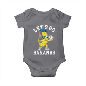 Funny Banana Baby Onesie Lets Go Bananas TS10 Charcoal Print Your Wear