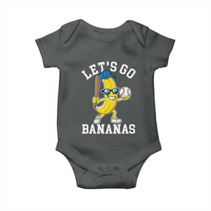 Funny Banana Baby Onesie Lets Go Bananas TS10 Dark Heather Print Your Wear