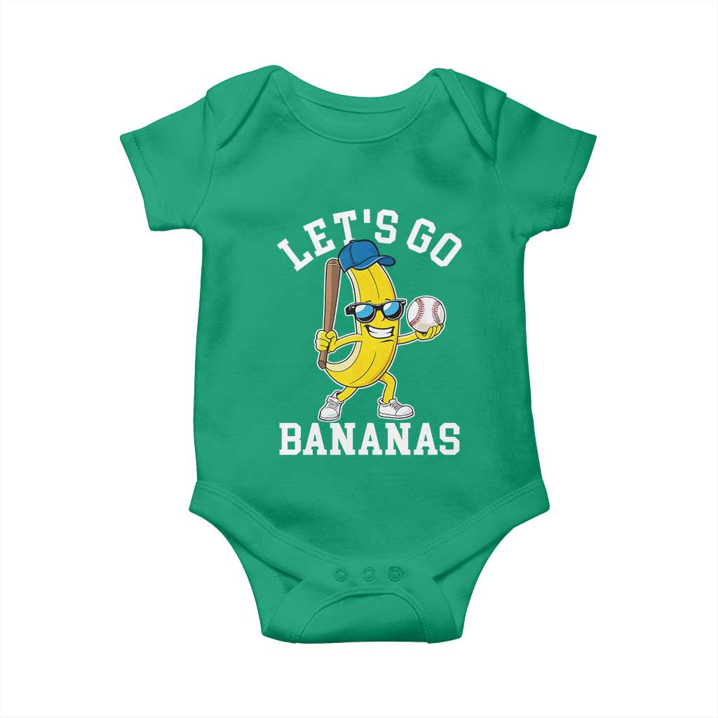Funny Banana Baby Onesie Lets Go Bananas TS10 Irish Green Print Your Wear