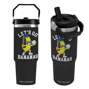 Funny Banana Flip Straw Tumbler Lets Go Bananas TS10 One Size: 30 oz Black Print Your Wear