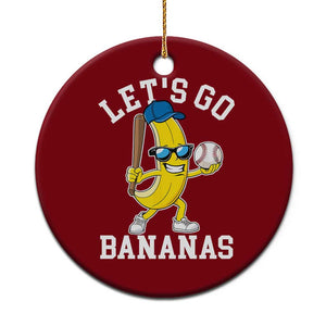 Funny Banana Ceramic Ornament Lets Go Bananas TS10 1pc Red Print Your Wear