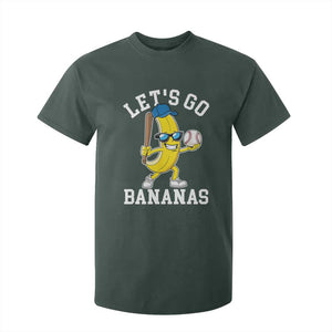 Funny Banana T Shirt For Kid Lets Go Bananas TS10 Dark Forest Green Print Your Wear