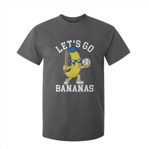 Funny Banana T Shirt For Kid Lets Go Bananas TS10 Dark Heather Print Your Wear