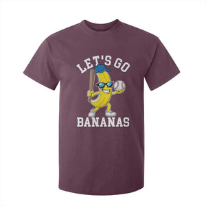 Funny Banana T Shirt For Kid Lets Go Bananas TS10 Maroon Print Your Wear