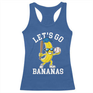 Funny Banana Racerback Tank Top Lets Go Bananas TS10 Royal Blue Print Your Wear