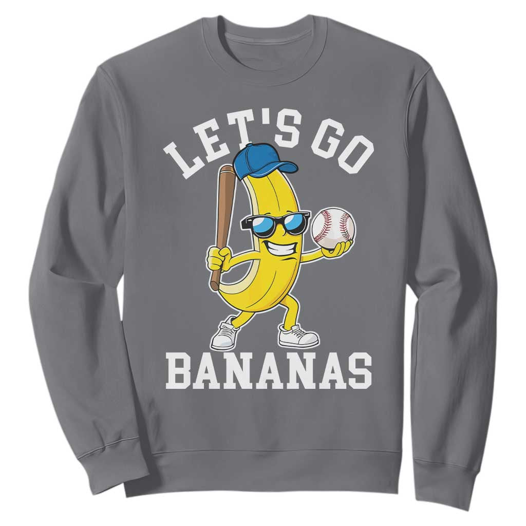 Funny Banana Sweatshirt Lets Go Bananas TS10 Charcoal Print Your Wear