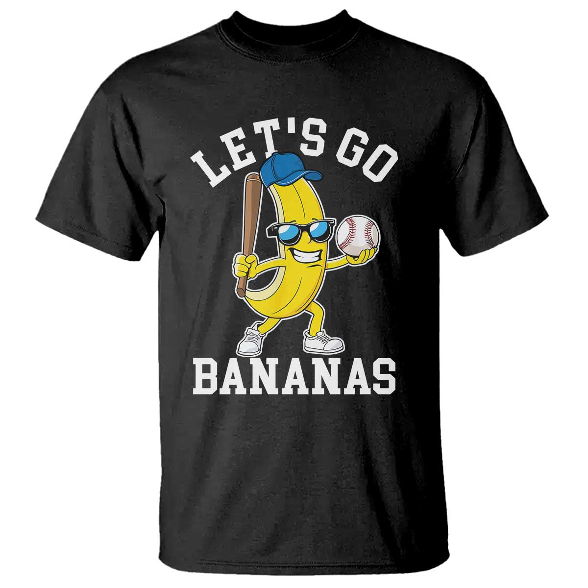 Funny Banana T Shirt Lets Go Bananas TS10 Black Print Your Wear