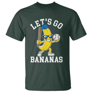 Funny Banana T Shirt Lets Go Bananas TS10 Dark Forest Green Print Your Wear