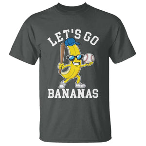 Funny Banana T Shirt Lets Go Bananas TS10 Dark Heather Print Your Wear