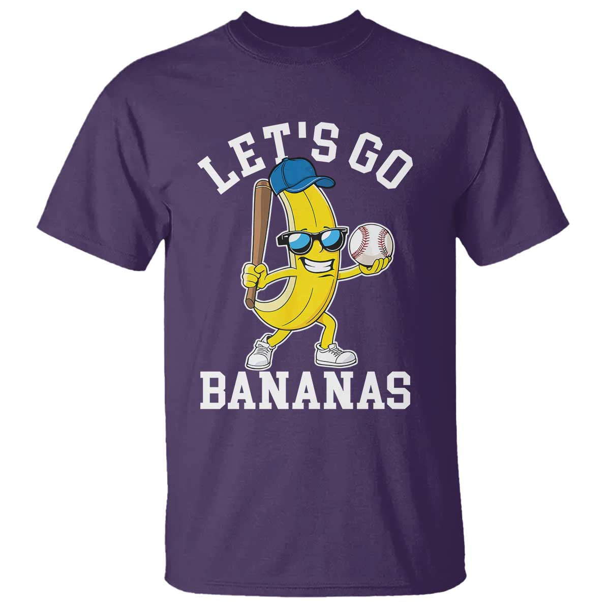 Funny Banana T Shirt Lets Go Bananas TS10 Purple Print Your Wear