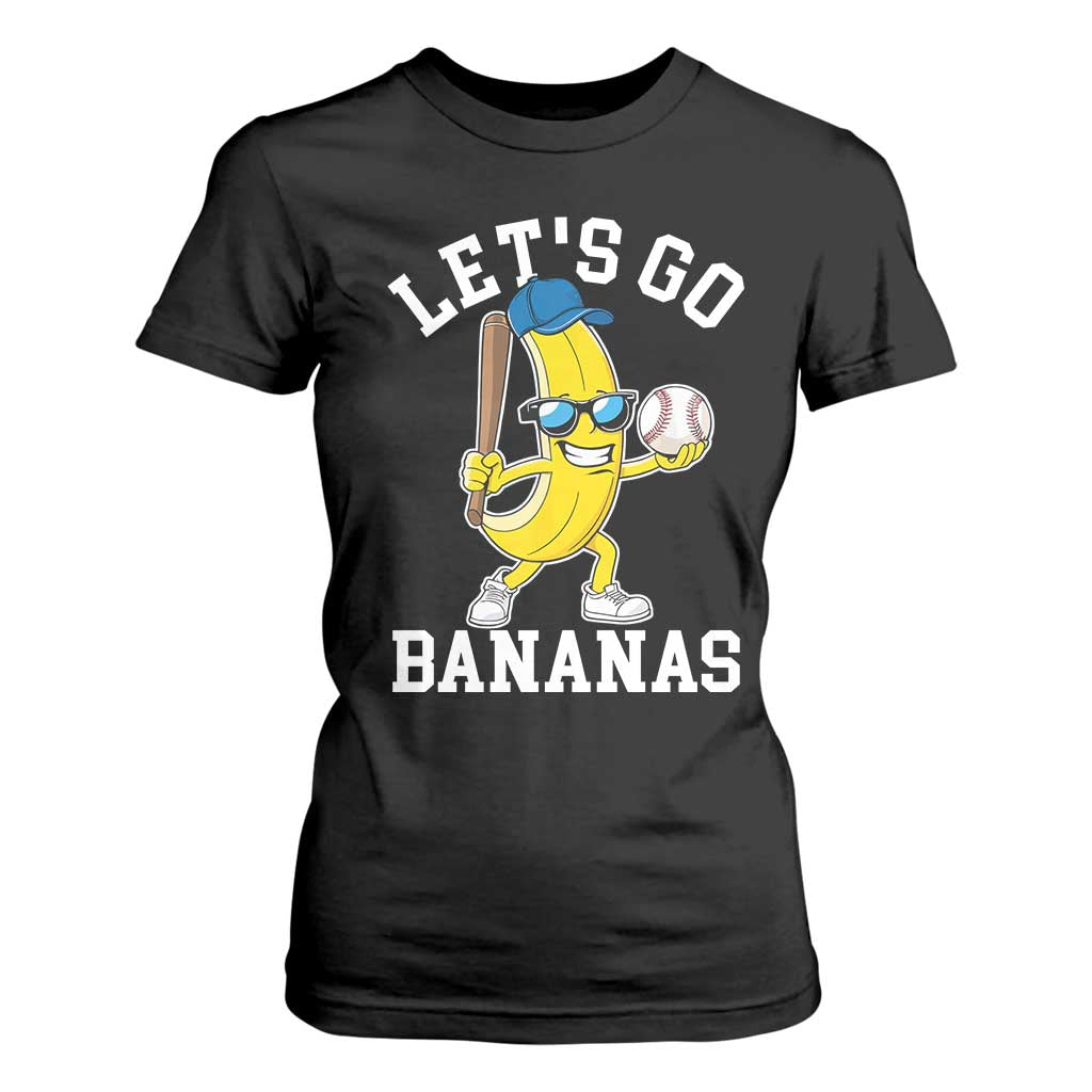 Funny Banana T Shirt For Women Lets Go Bananas TS10 Black Print Your Wear