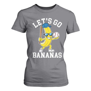 Funny Banana T Shirt For Women Lets Go Bananas TS10 Charcoal Print Your Wear