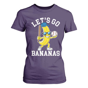 Funny Banana T Shirt For Women Lets Go Bananas TS10 Purple Print Your Wear