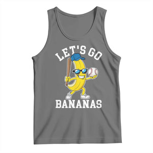 Funny Banana Tank Top Lets Go Bananas TS10 Black Heather Print Your Wear