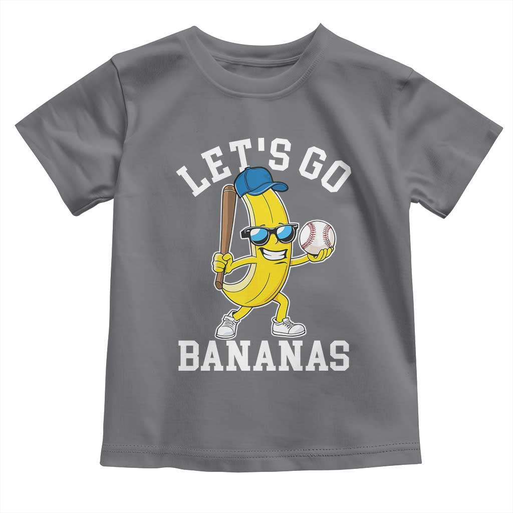 Funny Banana Toddler T Shirt Lets Go Bananas TS10 Charcoal Print Your Wear