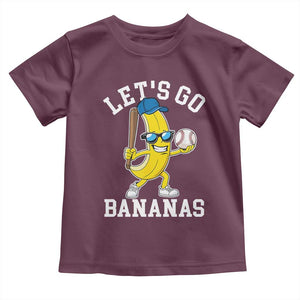 Funny Banana Toddler T Shirt Lets Go Bananas TS10 Maroon Print Your Wear