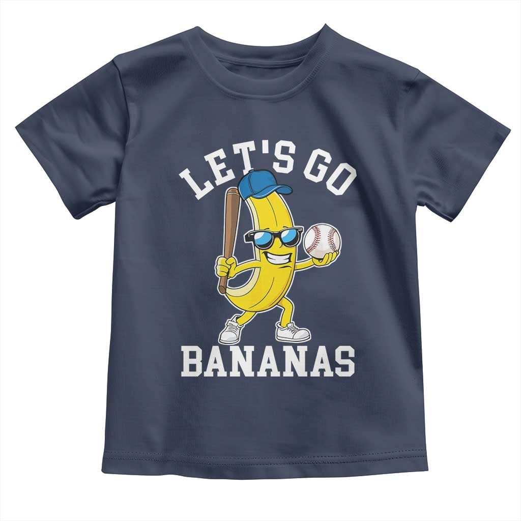 Funny Banana Toddler T Shirt Lets Go Bananas TS10 Navy Print Your Wear