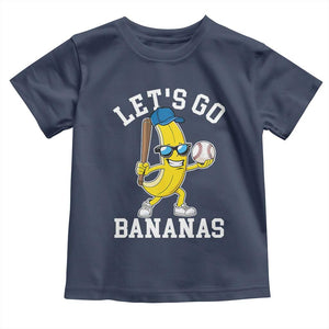 Funny Banana Toddler T Shirt Lets Go Bananas TS10 Navy Print Your Wear