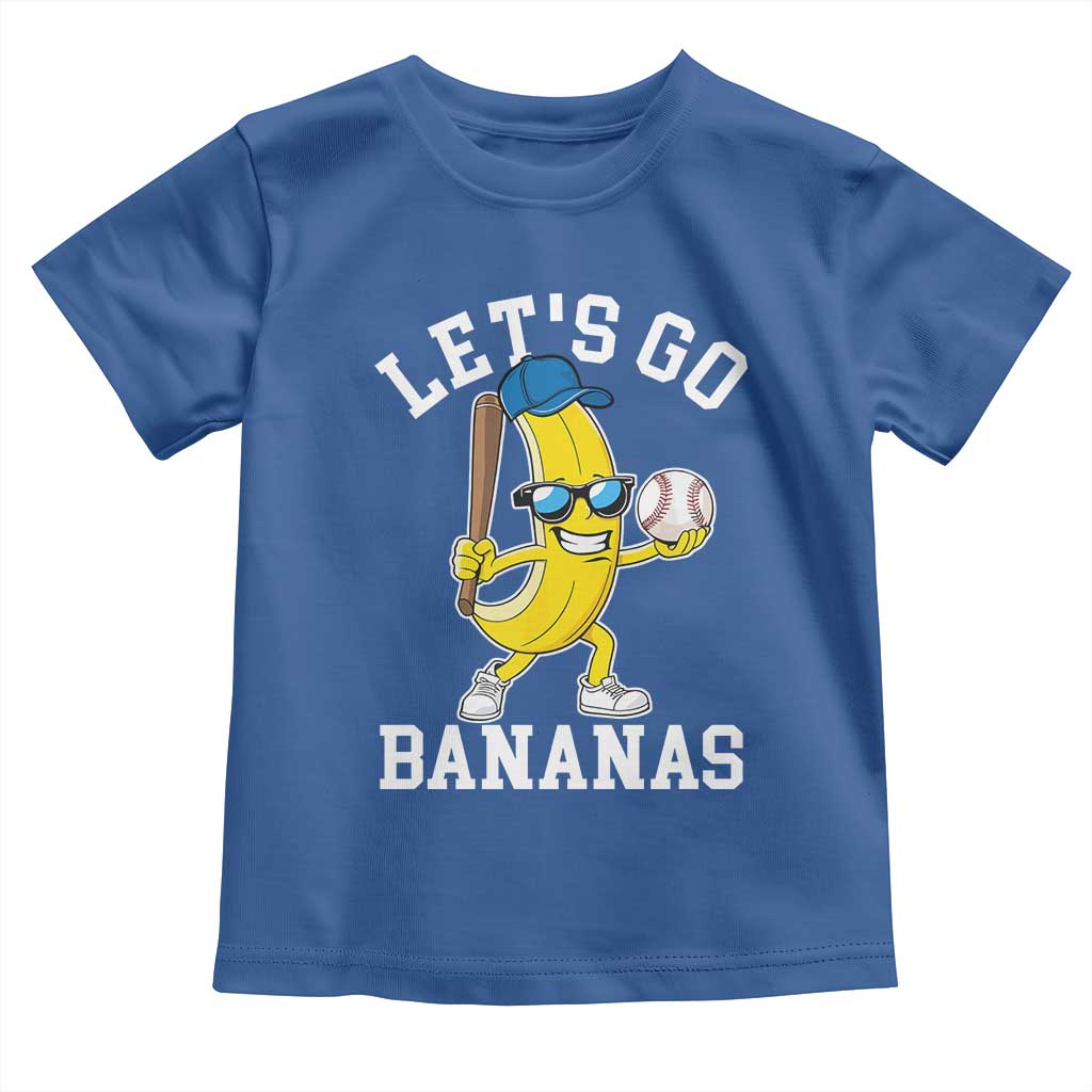 Funny Banana Toddler T Shirt Lets Go Bananas TS10 Royal Blue Print Your Wear