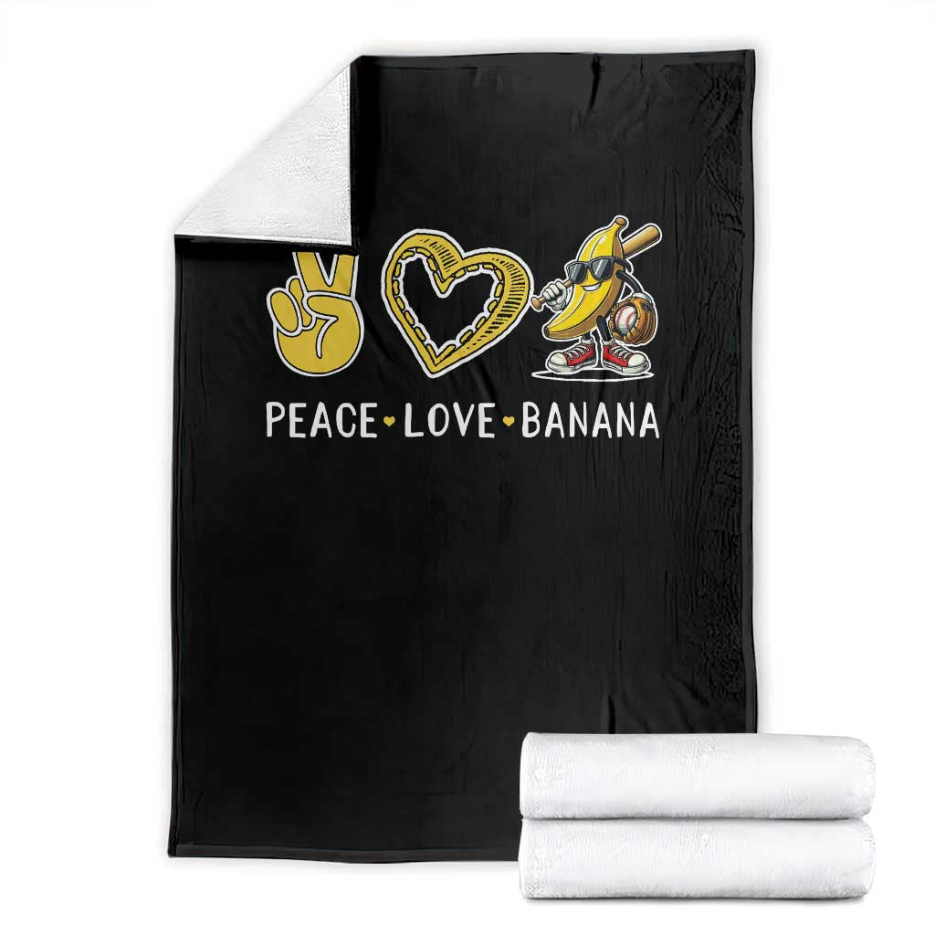 Funny Love Bananas Throw Blanket Cute Banana Gifts TS10 Black Print Your Wear