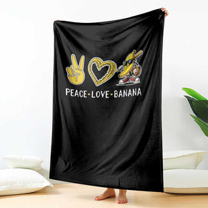 Funny Love Bananas Throw Blanket Cute Banana Gifts TS10 Print Your Wear