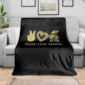 Funny Love Bananas Throw Blanket Cute Banana Gifts TS10 Print Your Wear