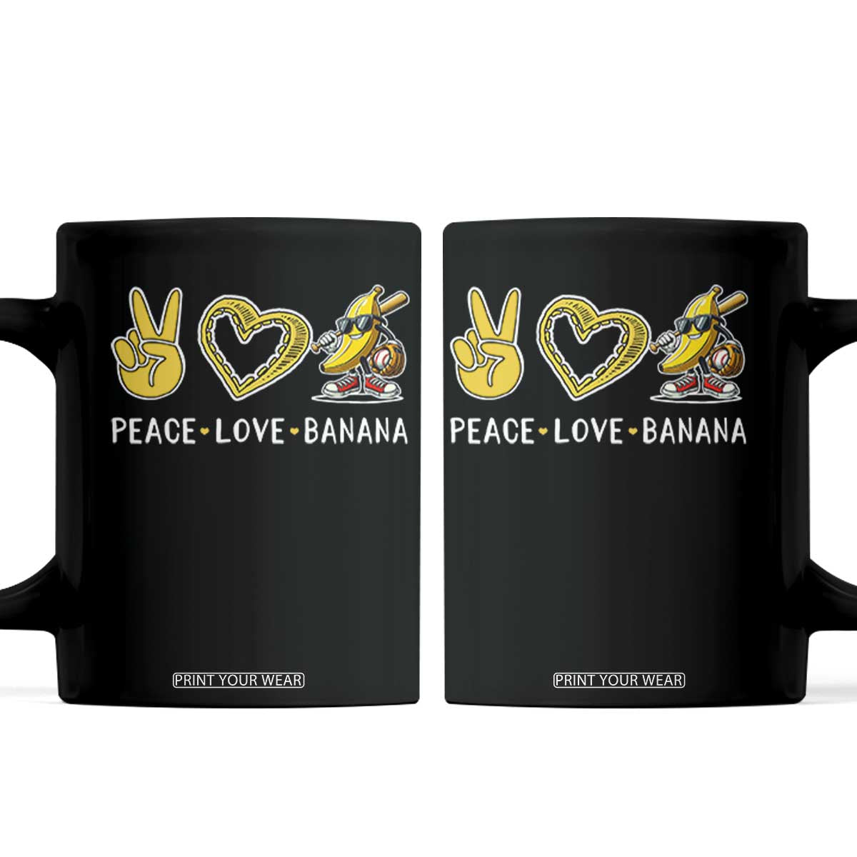 Funny Love Bananas Coffee Mug Cute Banana Gifts TS10 Black Print Your Wear