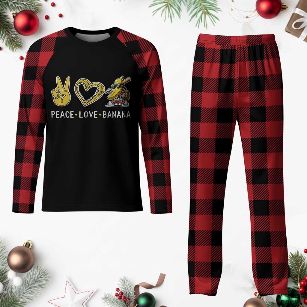 Funny Love Bananas Plaid Pajama Set Cute Banana Gifts TS10 Buffalo Plaid Print Your Wear