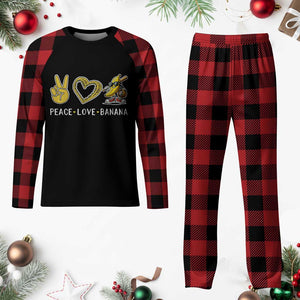 Funny Love Bananas Plaid Pajama Set Cute Banana Gifts TS10 Buffalo Plaid Print Your Wear
