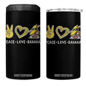 Funny Love Bananas 4 in 1 Can Cooler Tumbler Cute Banana Gifts TS10 One Size: 16 oz Black Print Your Wear