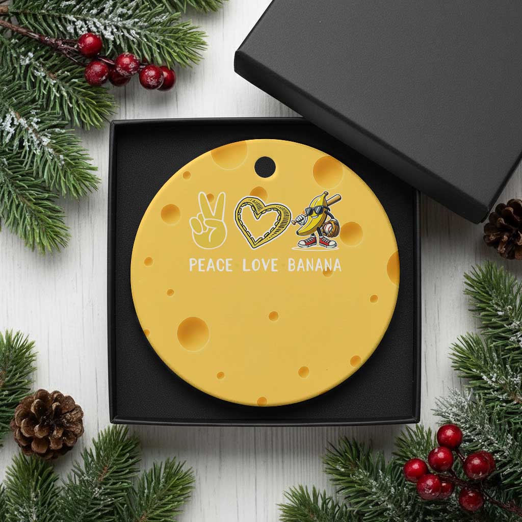 Funny Love Bananas Ceramic Ornament Cute Banana Gifts TS10 1pc Yellow Cheese Print Your Wear
