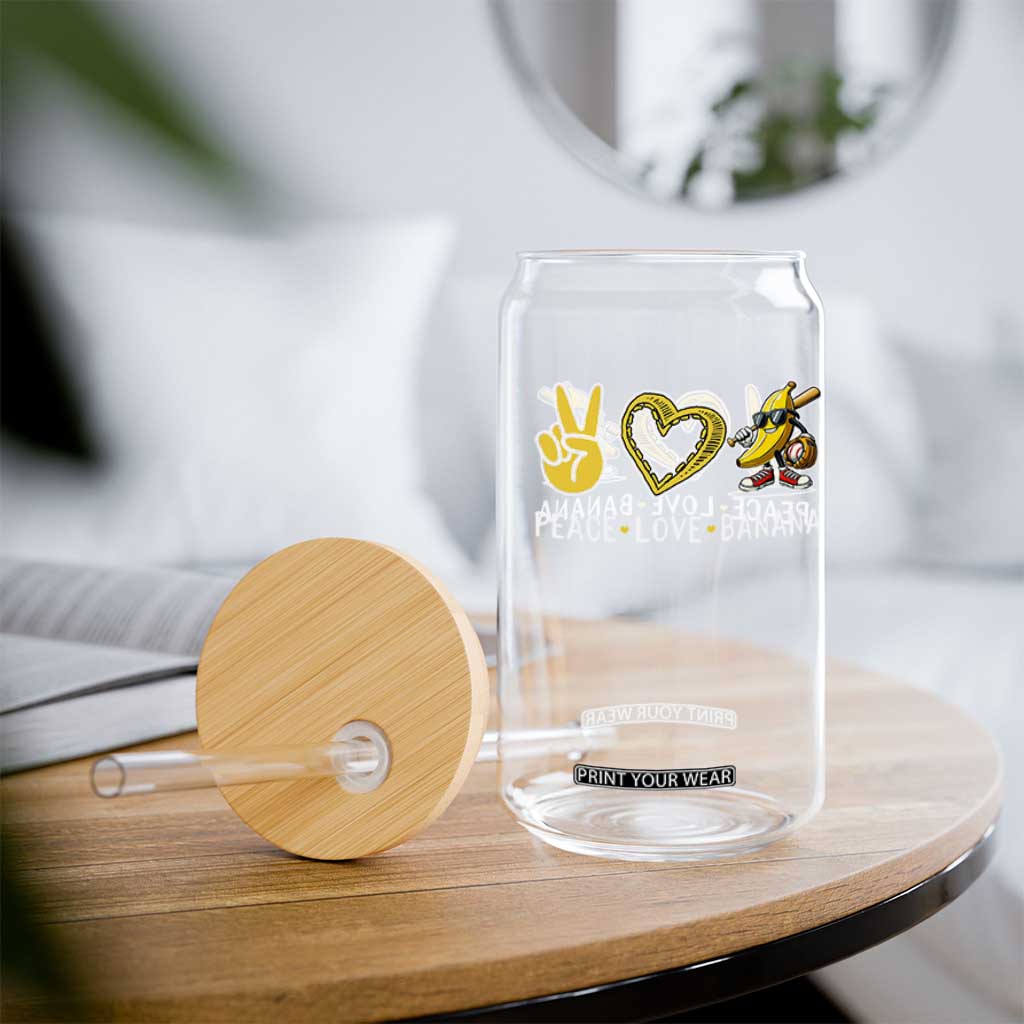 Funny Love Bananas Glass Can Cute Banana Gifts TS10 Print Your Wear