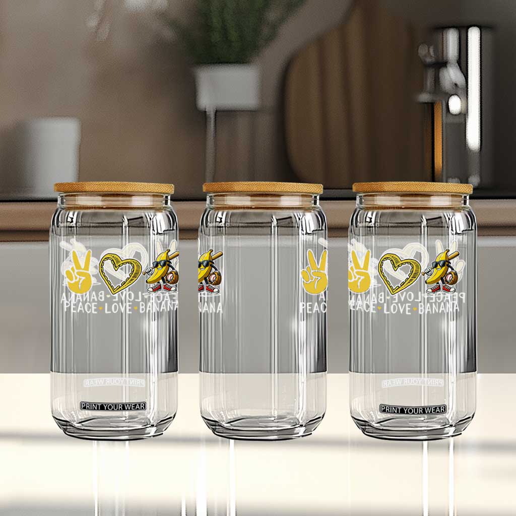 Funny Love Bananas Glass Can Cute Banana Gifts TS10 Print Your Wear