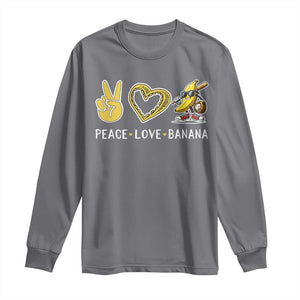 Funny Love Bananas Long Sleeve Shirt Cute Banana Gifts TS10 Charcoal Print Your Wear