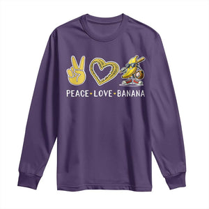 Funny Love Bananas Long Sleeve Shirt Cute Banana Gifts TS10 Purple Print Your Wear