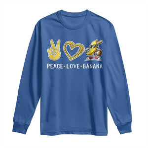 Funny Love Bananas Long Sleeve Shirt Cute Banana Gifts TS10 Royal Blue Print Your Wear